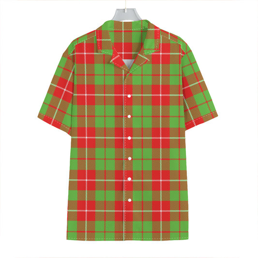 Xmas Plaid Pattern Print Hawaiian Shirt