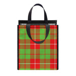 Xmas Plaid Pattern Print Insulated Lunch Tote
