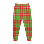 Xmas Plaid Pattern Print Jogger Pants