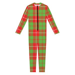 Xmas Plaid Pattern Print Jumpsuit