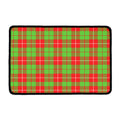 Xmas Plaid Pattern Print Kitchen Mat