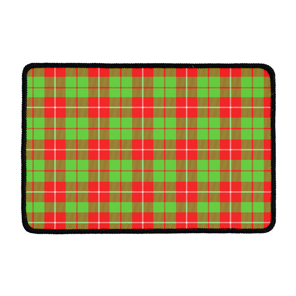 Xmas Plaid Pattern Print Kitchen Mat