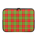 Xmas Plaid Pattern Print Laptop Sleeve