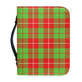 Xmas Plaid Pattern Print Leather Bible Cover