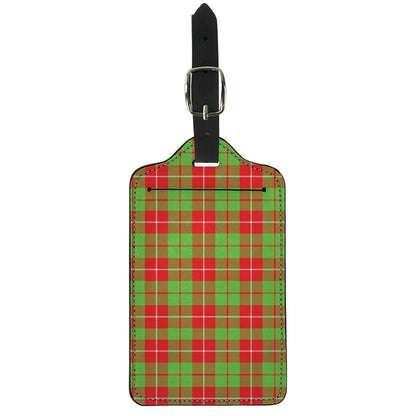 Xmas Plaid Pattern Print Luggage Tag