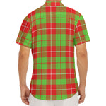 Xmas Plaid Pattern Print Men's Deep V-Neck Shirt