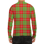 Xmas Plaid Pattern Print Men's Long Sleeve Rash Guard