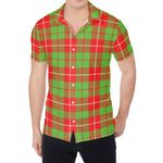 Xmas Plaid Pattern Print Men's Shirt