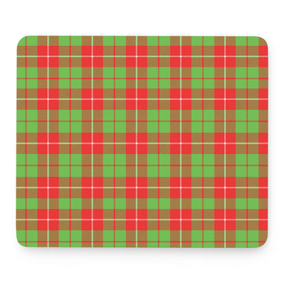 Xmas Plaid Pattern Print Mouse Pad