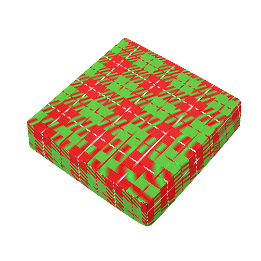 Xmas Plaid Pattern Print Outdoor Seat Cushion Cover