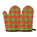Xmas Plaid Pattern Print Oven Mitts