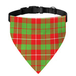 Xmas Plaid Pattern Print Over The Collar Dog Bandana