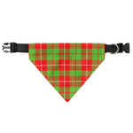 Xmas Plaid Pattern Print Over The Collar Dog Bandana