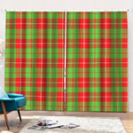 Xmas Plaid Pattern Print Pencil Pleat Curtains