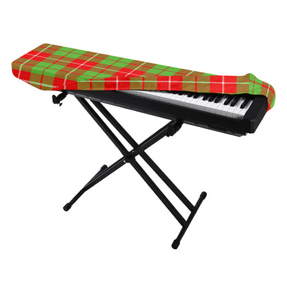 Xmas Plaid Pattern Print Piano Keyboard Cover