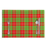 Xmas Plaid Pattern Print Placemat