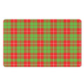 Xmas Plaid Pattern Print Polyester Doormat