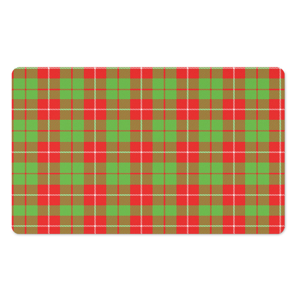 Xmas Plaid Pattern Print Polyester Doormat