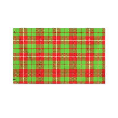 Xmas Plaid Pattern Print Polyester Flag