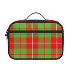 Xmas Plaid Pattern Print Portable Lunch Bag