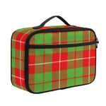 Xmas Plaid Pattern Print Portable Lunch Bag