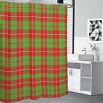 Xmas Plaid Pattern Print Premium Shower Curtain