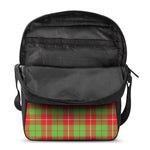 Xmas Plaid Pattern Print Rectangular Crossbody Bag