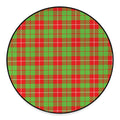 Xmas Plaid Pattern Print Round Floor Mat