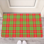Xmas Plaid Pattern Print Rubber Doormat