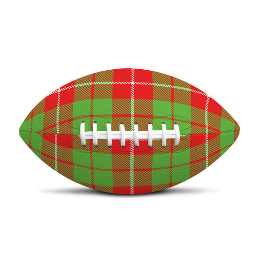 Xmas Plaid Pattern Print Rugby Ball
