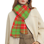 Xmas Plaid Pattern Print Scarf