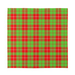 Xmas Plaid Pattern Print Silk Bandana