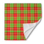 Xmas Plaid Pattern Print Silk Bandana