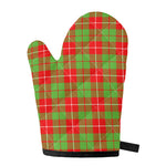 Xmas Plaid Pattern Print Single Oven Mitt
