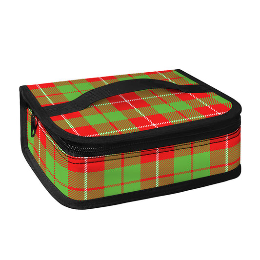 Xmas Plaid Pattern Print Small Lunch Bag