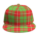 Xmas Plaid Pattern Print Snapback Cap