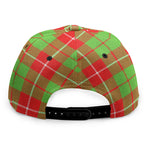 Xmas Plaid Pattern Print Snapback Cap