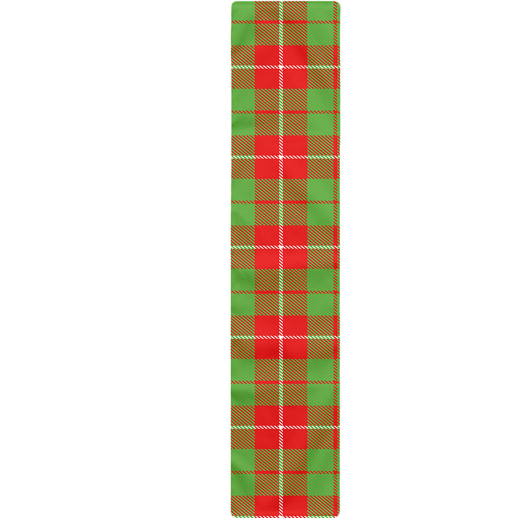 Xmas Plaid Pattern Print Table Runner