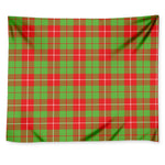 Xmas Plaid Pattern Print Tapestry