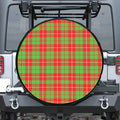 Xmas Plaid Pattern Print Tire Cover