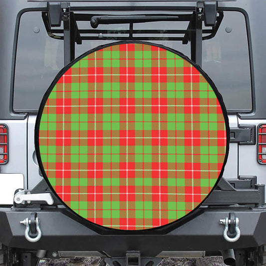 Xmas Plaid Pattern Print Tire Cover