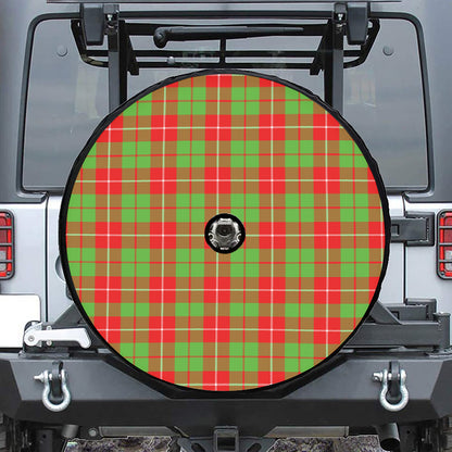 Xmas Plaid Pattern Print Tire Cover With Camera Hole