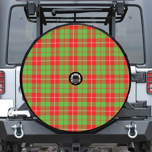 Xmas Plaid Pattern Print Tire Cover With Camera Hole