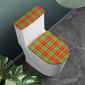 Xmas Plaid Pattern Print Toilet Lid And Tank Cover Set