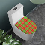 Xmas Plaid Pattern Print Toilet Lid Cover