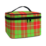 Xmas Plaid Pattern Print Travel Makeup Bag