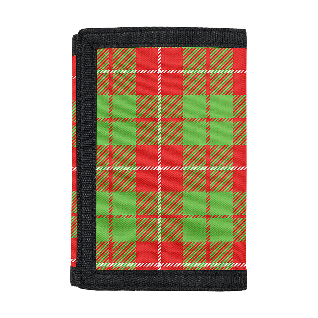 Xmas Plaid Pattern Print Trifold Wallet