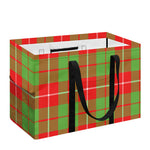 Xmas Plaid Pattern Print Utility Tote Bag