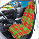 Xmas Plaid Pattern Print Waterproof Car Seat Cover
