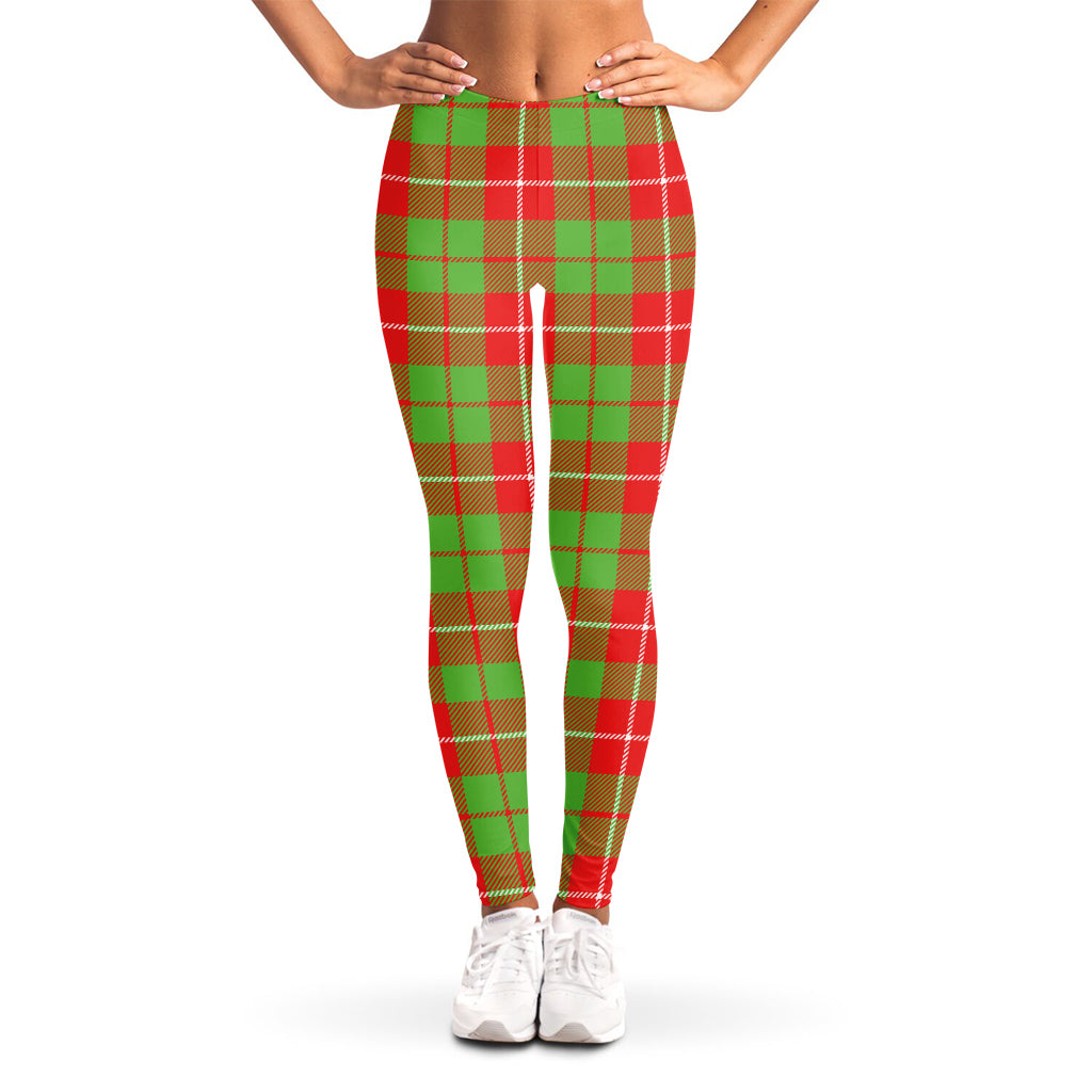 Xmas Plaid Pattern Print Women's Leggings